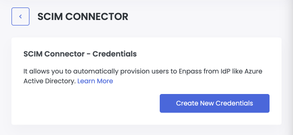 Create New Credentials in SCIM Connector